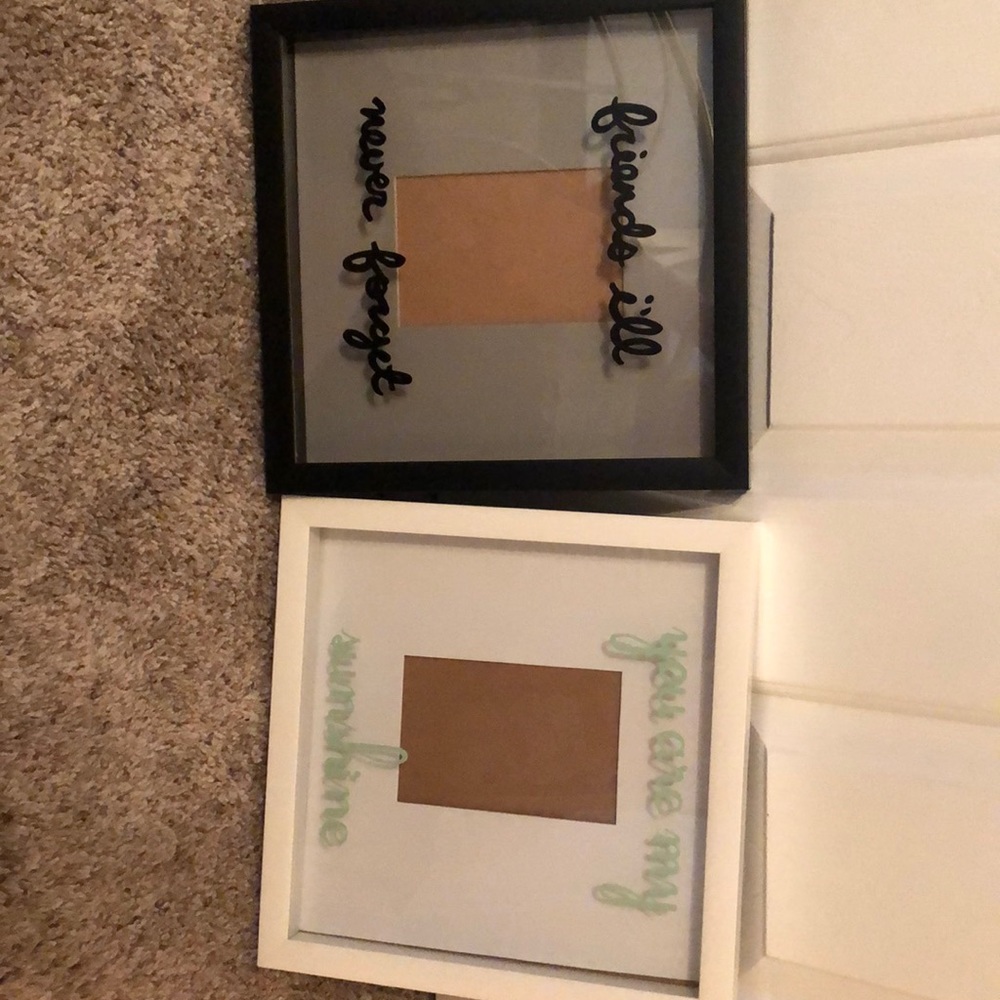 black and white shadow boxes